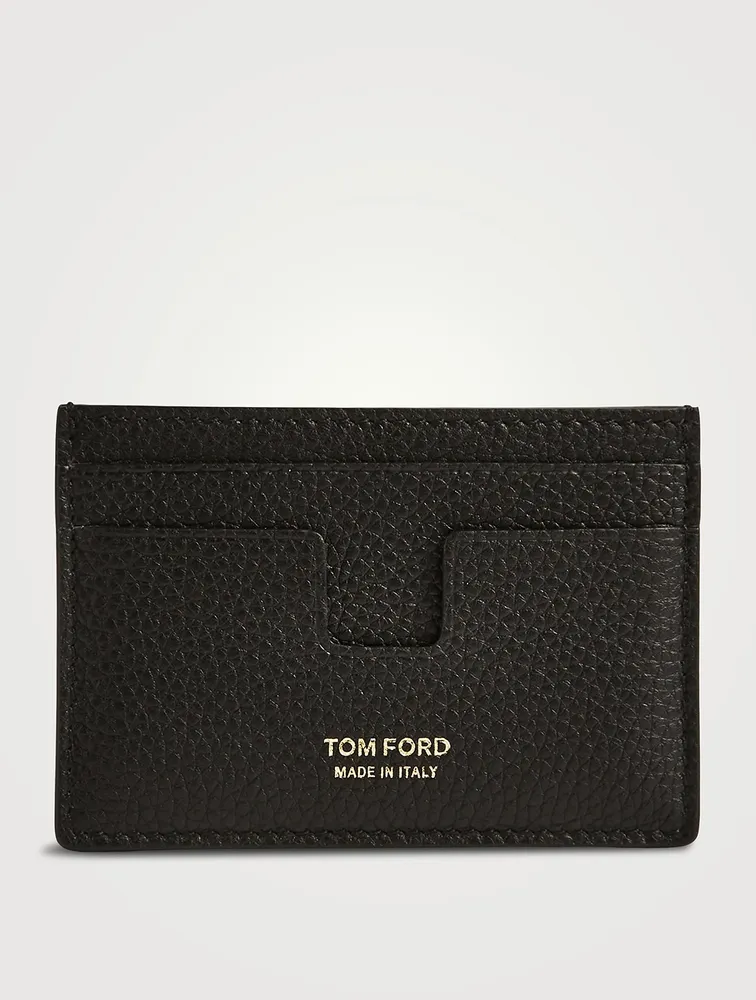 T Line Leather Card Holder