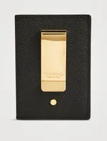 Leather Money Clip Card Holder