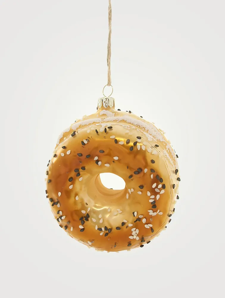 Everything Bagel Glass Ornament