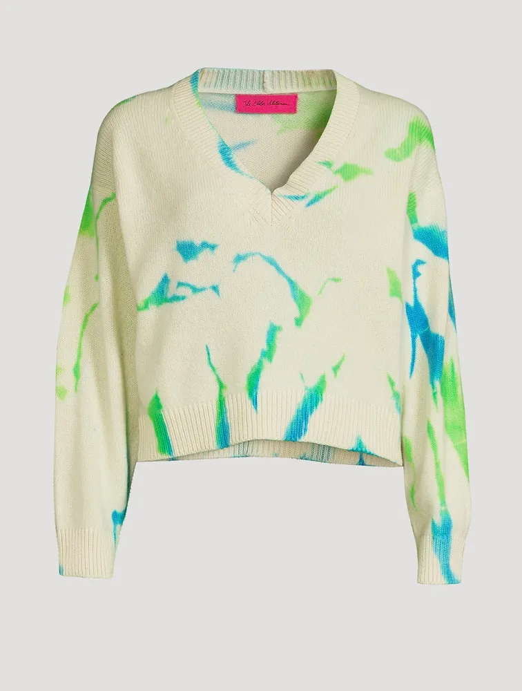 Shard Cashmere Sweater Tie-Dye Print