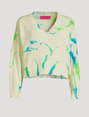 Shard Cashmere Sweater Tie-Dye Print