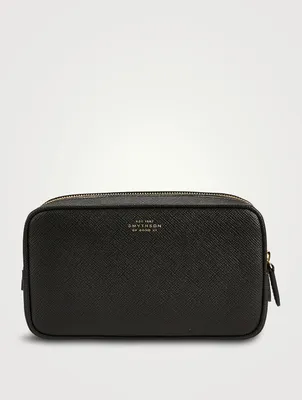 Panama Leather Double-Zip Washbag