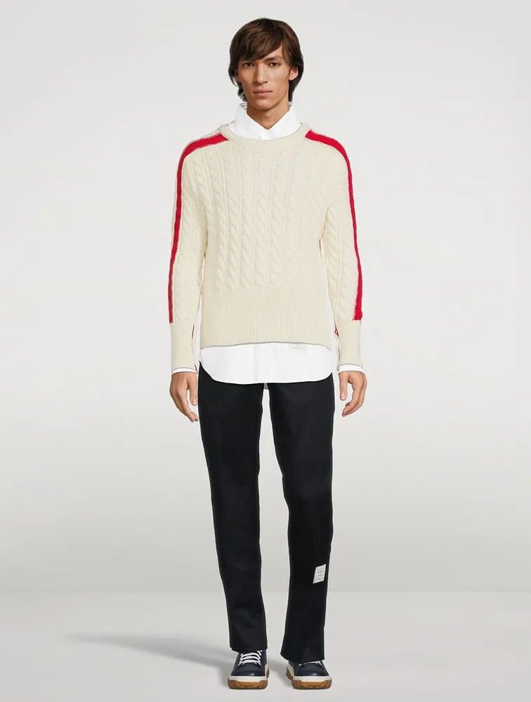 Cable Stitch Sustainable Wool Sweater