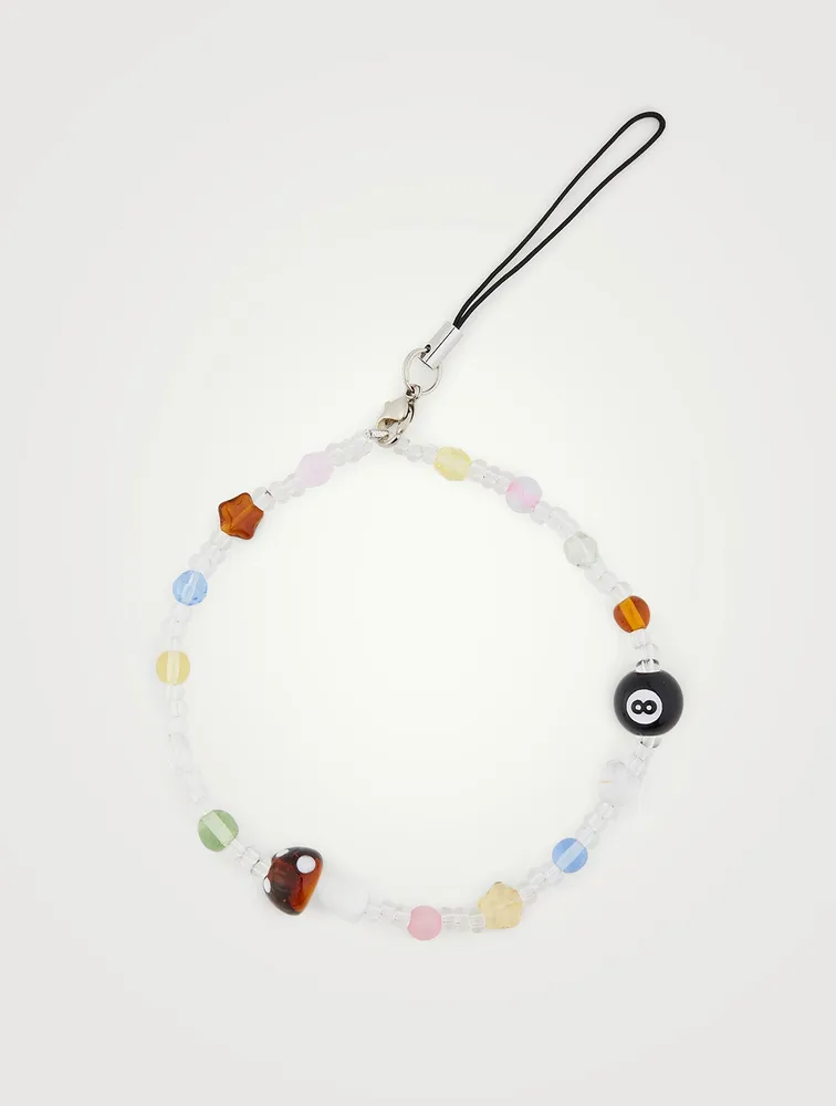 Beaded Mushroom Phone Chain