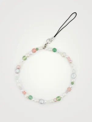 Beaded Phone Chain With Pearls