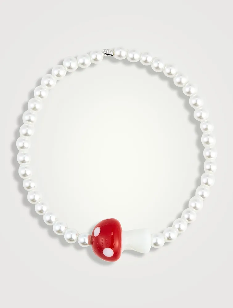 Beaded Mushroom Pearl Bracelet