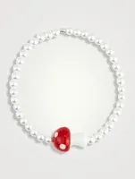 Beaded Mushroom Pearl Bracelet