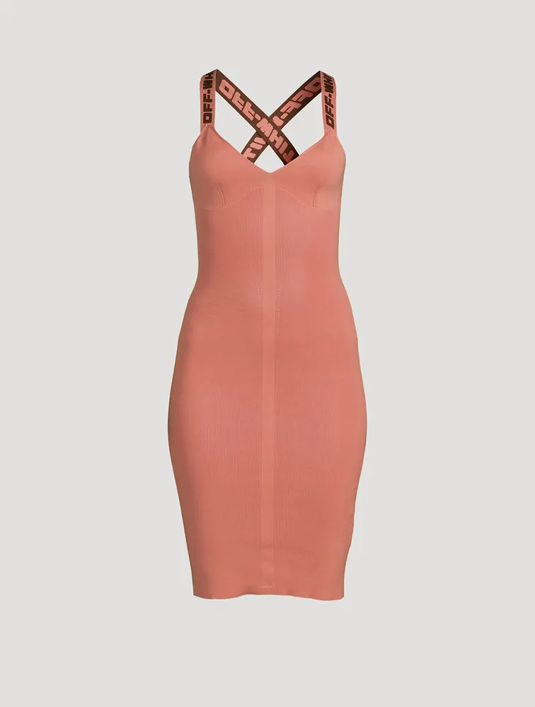 Logo Tape Bodycon Dress