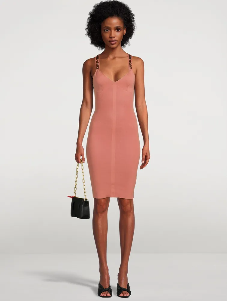 Logo Tape Bodycon Dress