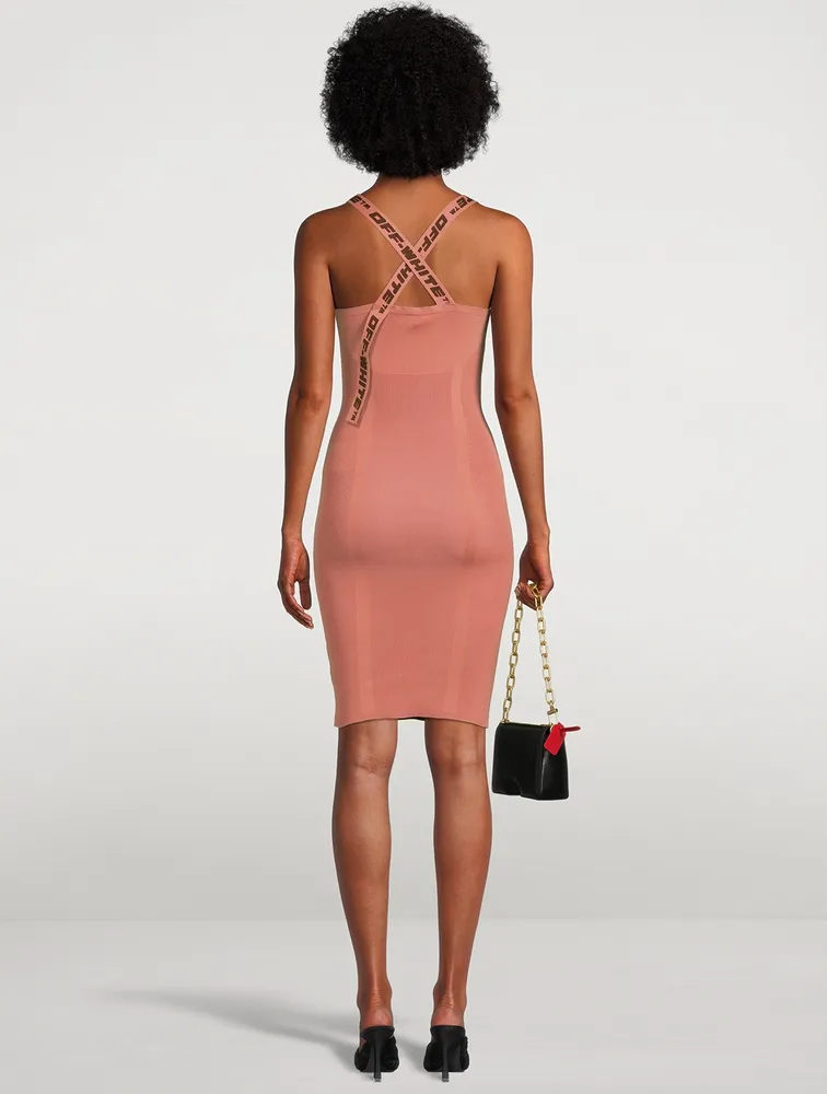 Logo Tape Bodycon Dress