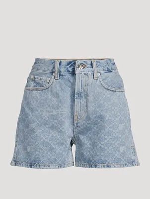 Monogram Denim Shorts