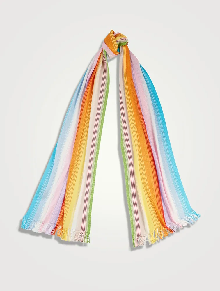 Knit Striped Scarf