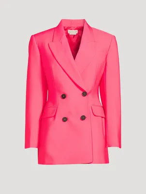 Double-Breasted Wool Blazer