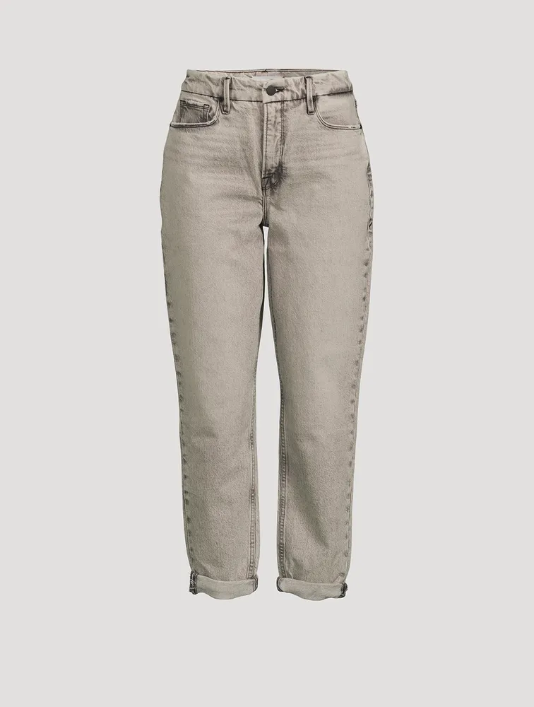 Weekender High-Waisted Jeans With Fray Hem