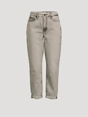 Weekender High-Waisted Jeans With Fray Hem
