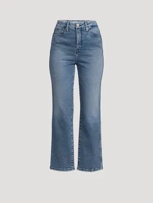 Good Curve Straight-Leg Jeans With Fray Hem