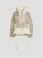 Khris Tweed Puffer Jacket With Hood