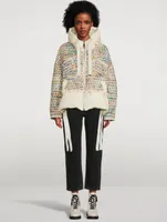 Khris Tweed Puffer Jacket With Hood