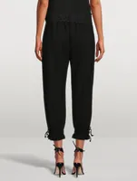 Joggers With Shirred Cuffs
