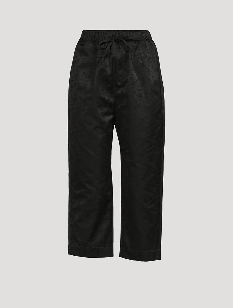 Daisy Faille Straight-Leg Trousers