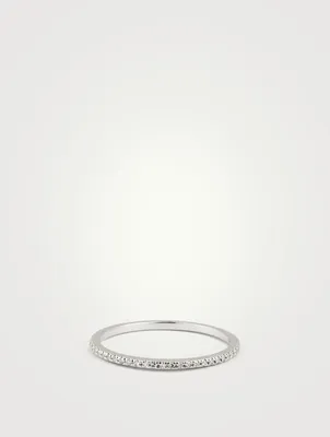 14K Gold Eternity Stack Ring With Diamonds