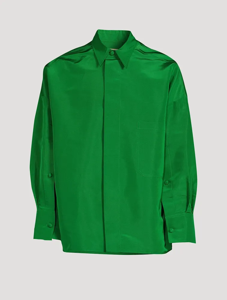 Silk Faille Oversized Shirt