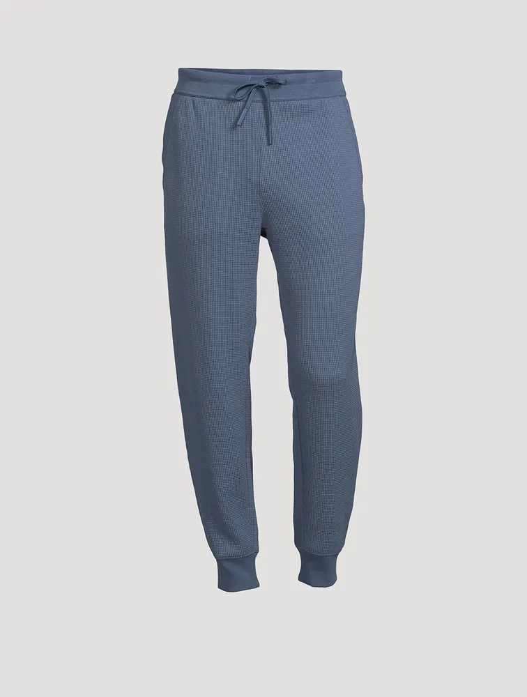 Cotton Waffle-Knit Jogger Pants
