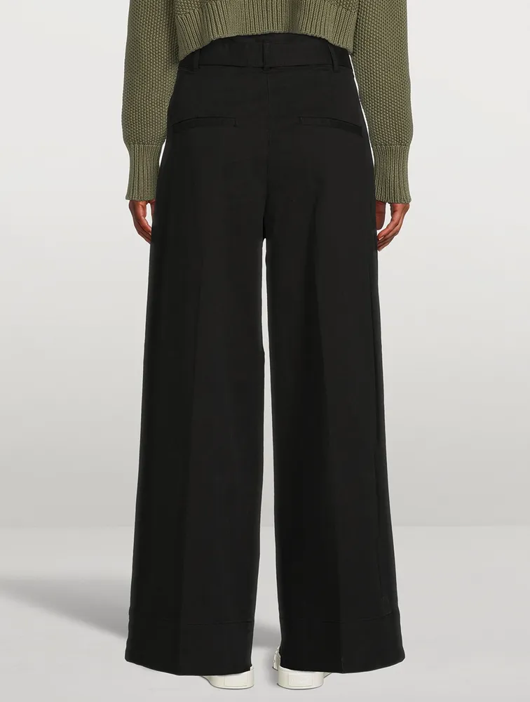 Belted Wide-Leg Trousers