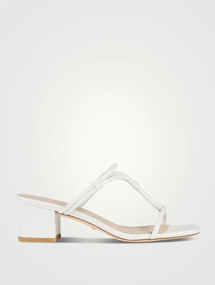Woven Knot Leather Mules