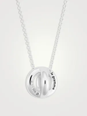 3g Polished Sterling Silver Entrelacs Pendant Necklace