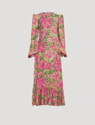 Villanelle Long-Sleeve Midi Dress