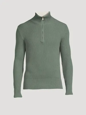 Cotton Half-Zip Sweater