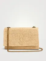 Medium Kate YSL Monogram Raffia Chain Bag