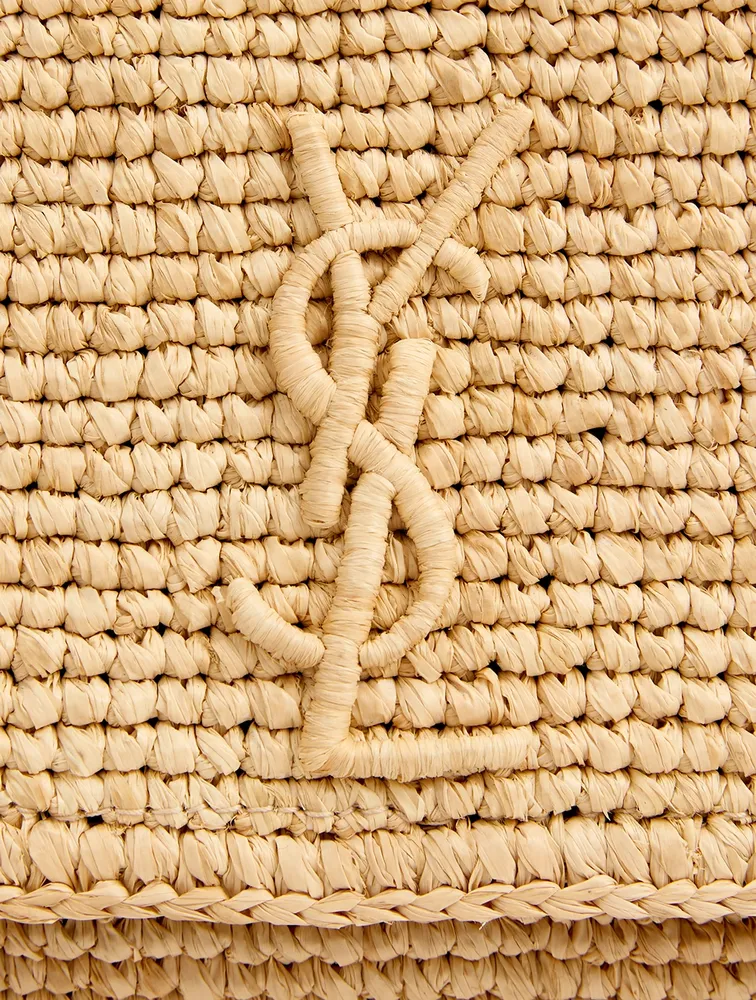 Medium Kate YSL Monogram Raffia Chain Bag