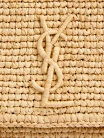 Medium Kate YSL Monogram Raffia Chain Bag