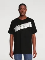 Oversized T-Shirt With Logo Silver Tape