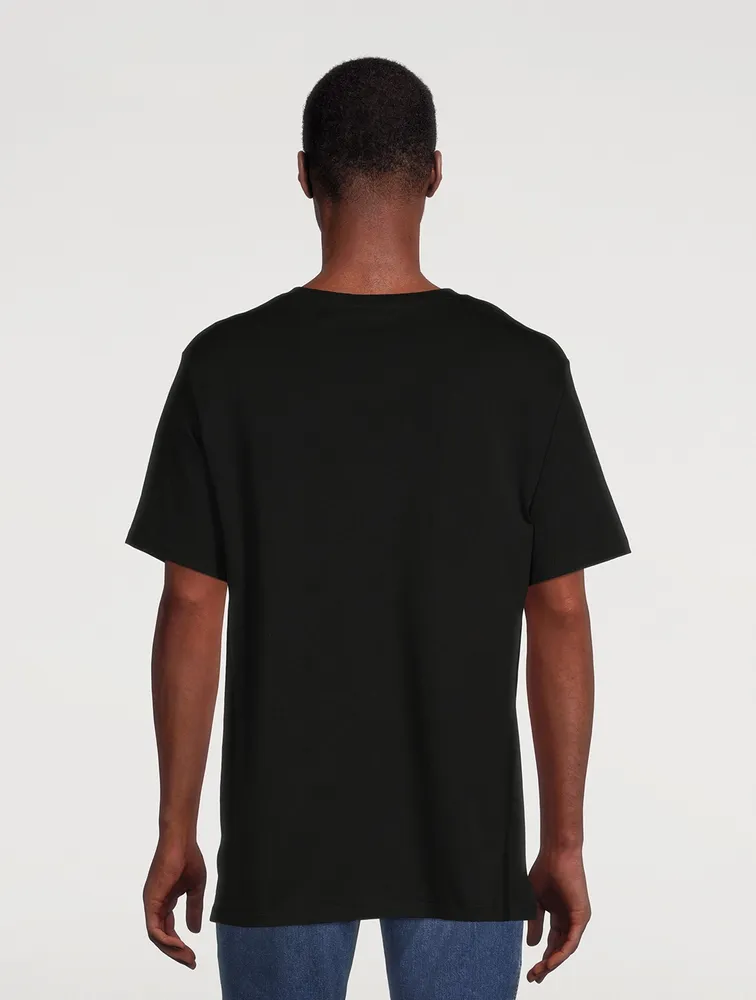 Oversized T-Shirt With Logo Silver Tape
