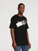 Oversized T-Shirt With Logo Silver Tape