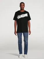 Oversized T-Shirt With Logo Silver Tape