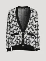 Maxi Monogram Wool And Linen Cardigan