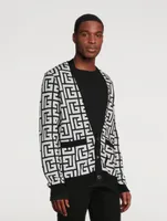 Maxi Monogram Wool And Linen Cardigan