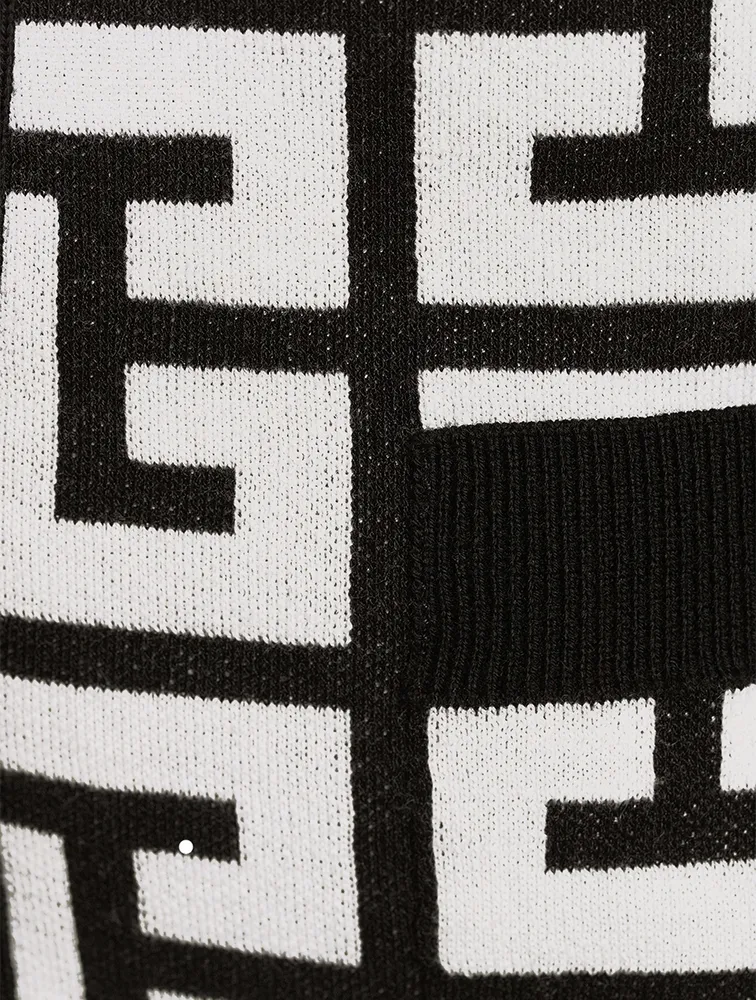 Maxi Monogram Wool And Linen Cardigan