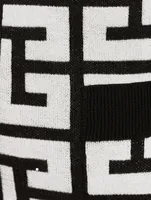 Maxi Monogram Wool And Linen Cardigan