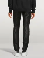 Light Coated Ribbed Denim Pants