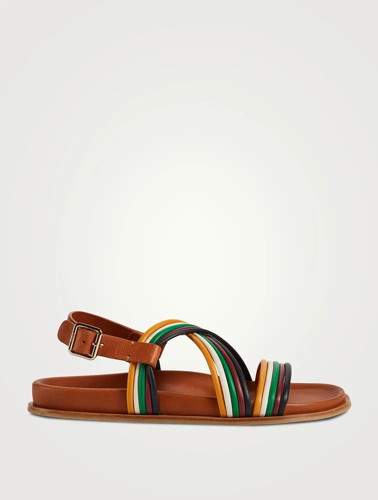 Kacey Leather Slingback Sandals