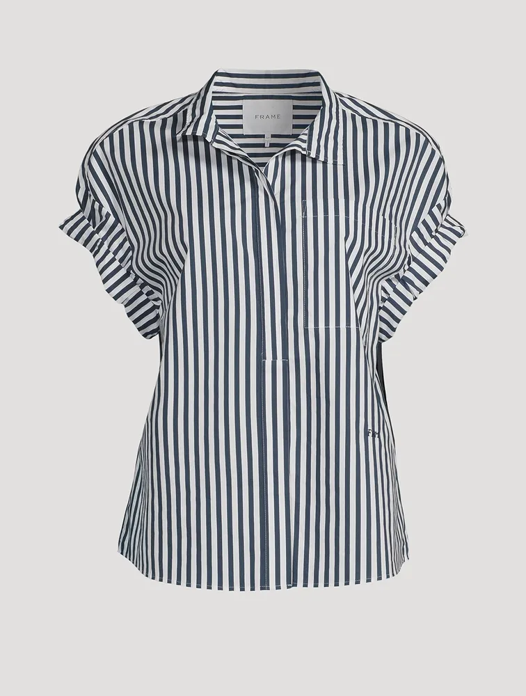 Sheila Pocket Shirt Stripe Print