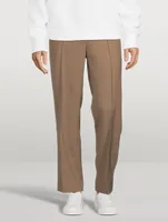 Wool-Blend Elasticated Waist Pants