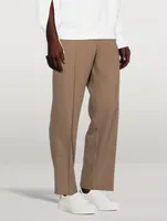 Wool-Blend Elasticated Waist Pants