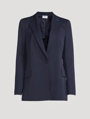 Wool Gabardine Boyfriend Blazer