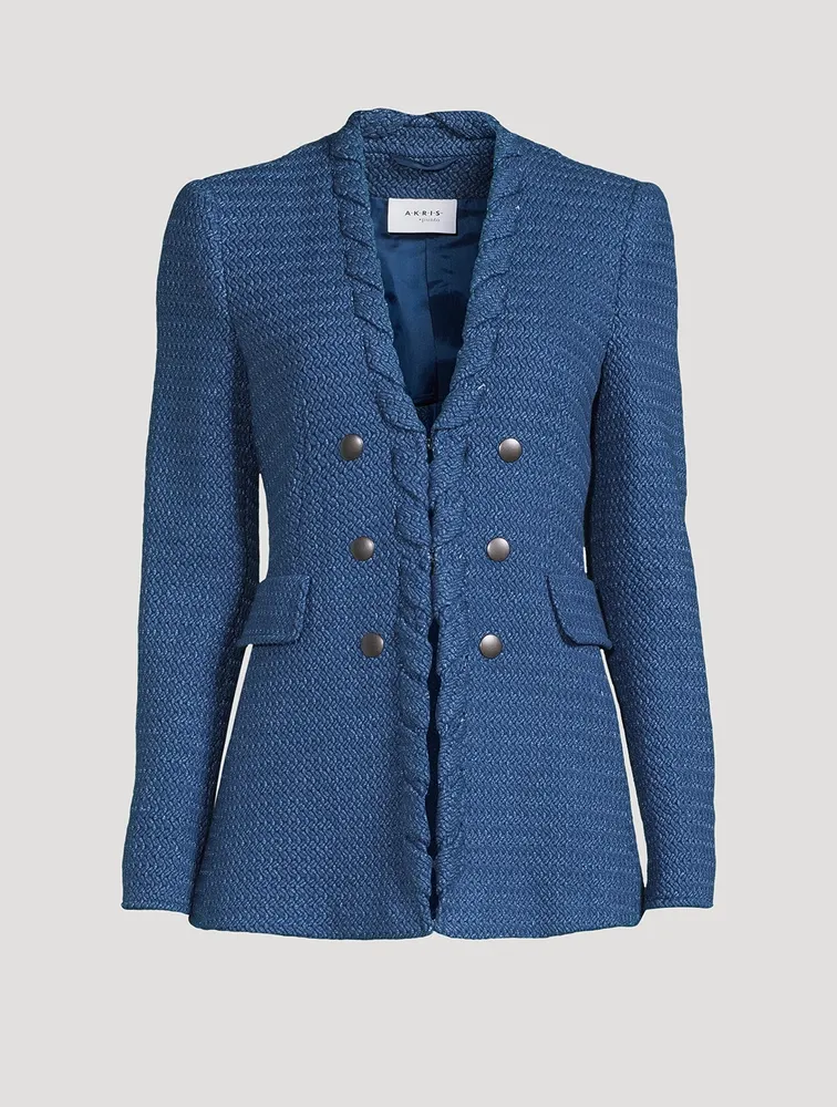 Whipstitch Tweed Blazer